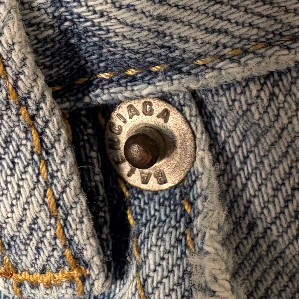 Balenciaga | Cut up double baggy jean. Made in Italy. Distressed. Size Small - Picture 6 of 17